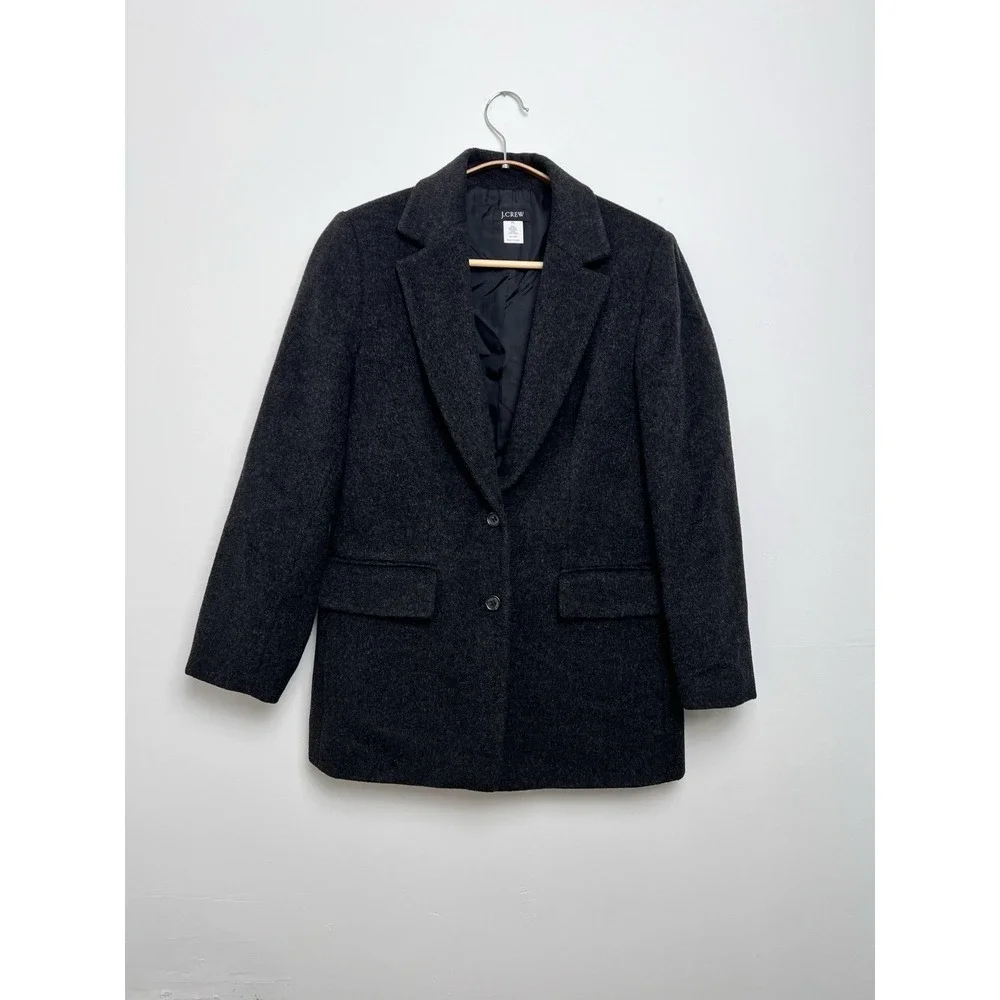 J.‎ Crew Somerset Blazer Charcoal Gray 80% Wool Jacket Size 6P
